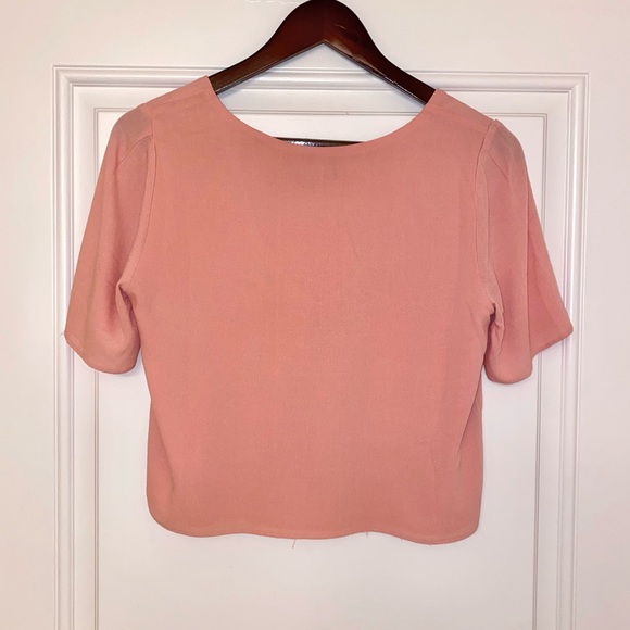 💗 NWT Lulu’s Dusty Pink V-Neck Crop Top (XS) 💗 - Picture 8 of 8